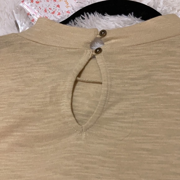 Free People cream long sleeves embroidered boho - Picture 3 of 6